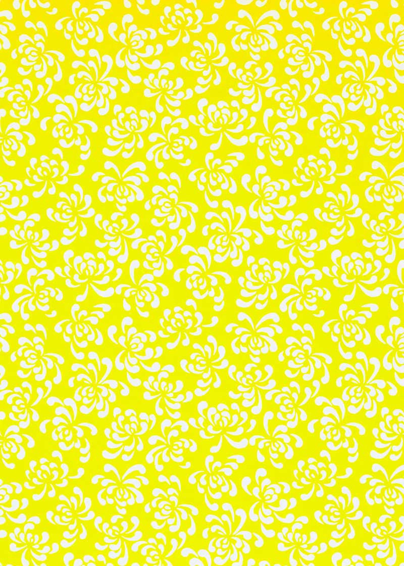 Japanese Chiyogami Paper - Vibrant Yellow Blooms