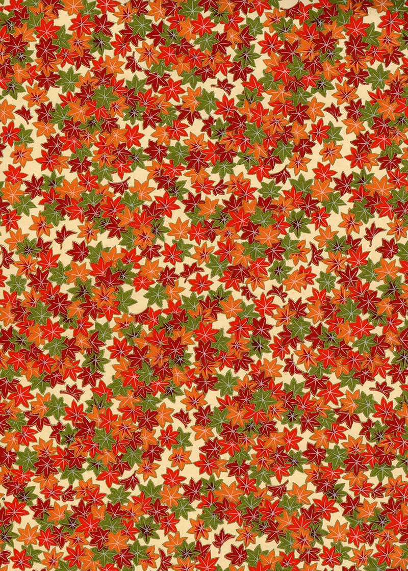 Japanese Chiyogami Paper - Falling Maple Leaves