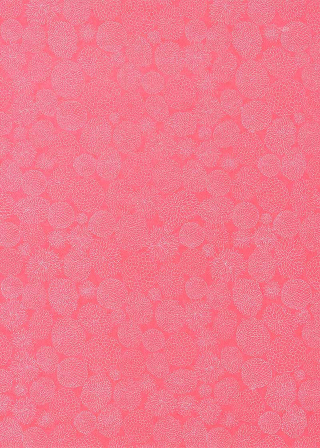 Japanese Chiyogami Paper - Pink Chrysanthemums