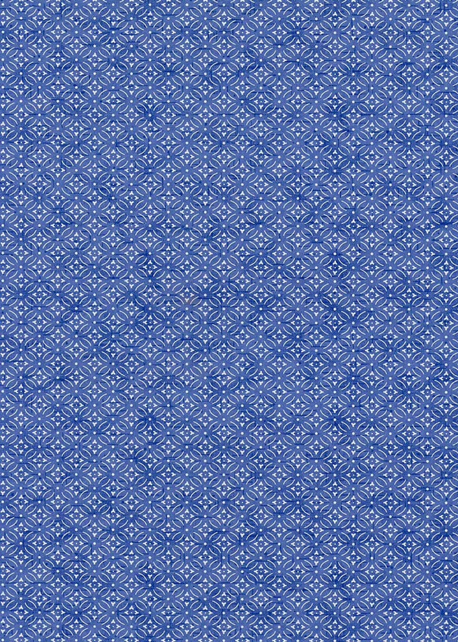 Japanese Chiyogami Paper - Blue Geometric Motif