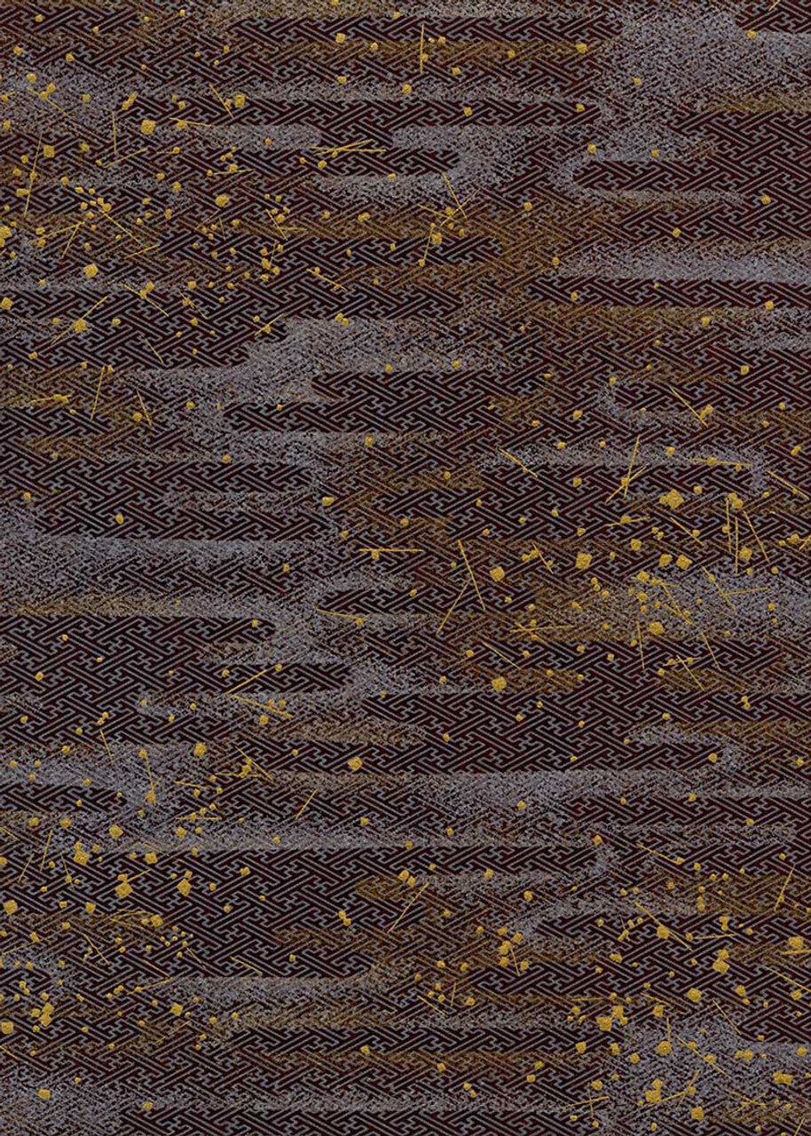 Japanese Chiyogami Paper - Dark Geometric Abstract
