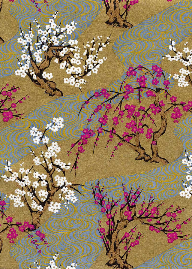 Japanese Chiyogami Paper - Trees and Rivers