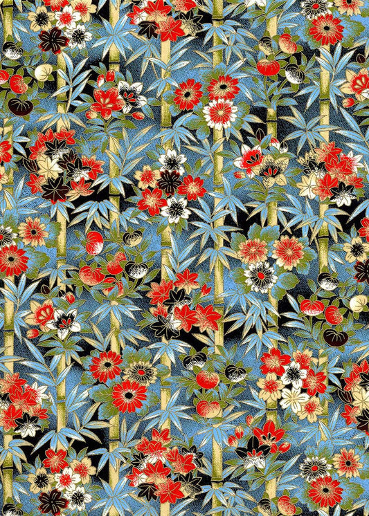 Japanese Chiyogami Paper - Evening Blooms