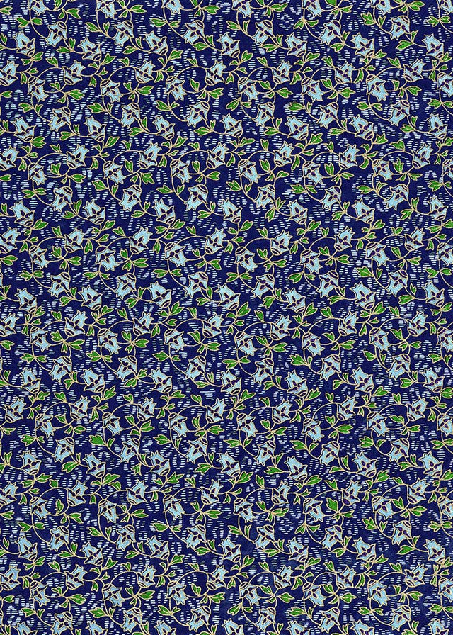 Japanese Chiyogami Paper - Blue Floral Haze