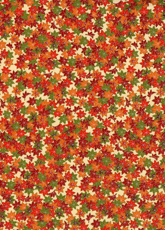Japanese Chiyogami Paper - Falling Maple Leaves