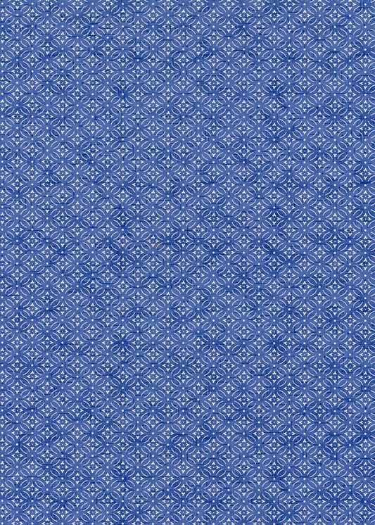 Japanese Chiyogami Paper - Blue Geometric Motif